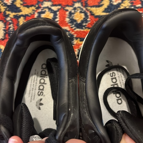 ADIDAS STAN SMITH shiny black sneaker size 6.5 - Picture 5 of 7